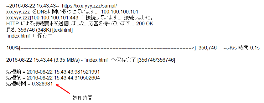 ITサービスレコーダー コマンドラインからの試験