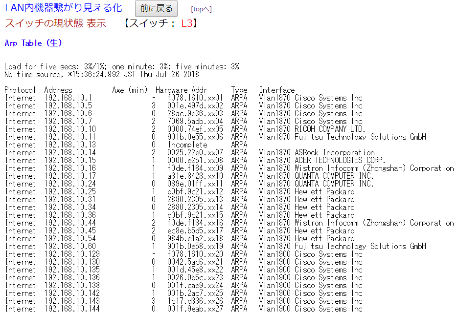 ITサービスレコーダー LAN内機器繋がり見える化 その10